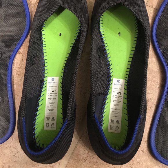 Rothys Gray Camo Points, size 8 - Picture 3 of 3